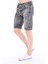 Cedy Denım Erkek Makedon Gri Yıpratmalı Kot Şort Slim Fit Jean Şort C342 3