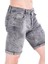 Cedy Denım Erkek Makedon Gri Yıpratmalı Kot Şort Slim Fit Jean Şort C342 5
