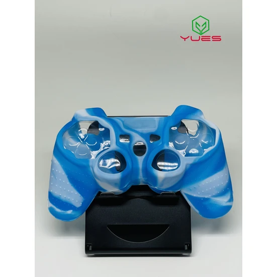 Yues Ps3 Joystick Silikon Kılıf Dualshock Koruyucu Kılıf Desenli Mavi Beyaz