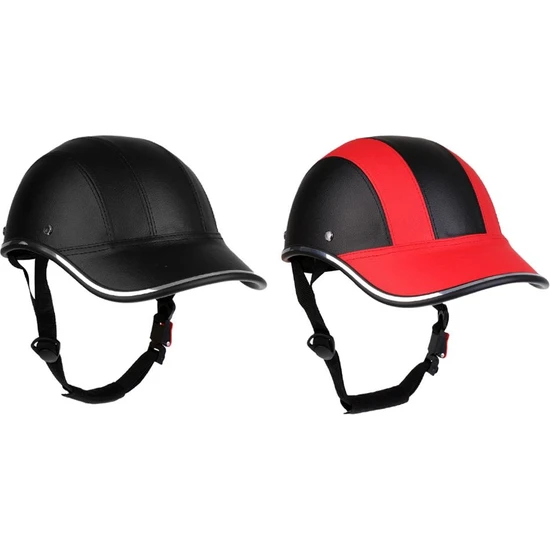 Flameer 2 Adet Beyzbol Şapkası Stil Motosiklet Bisiklet Kask Anti-Uv Güvenli Şapka Vizör