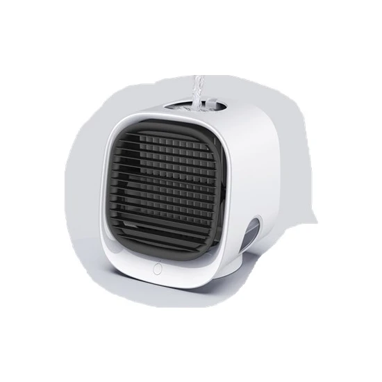 Szykd Mini Çok Fonksiyonlu Nemlendirme Aromaterapi Fan Taşınabilir Ofis Ev Masaüstü Klima Fan Sky White (Yurt Dışından)