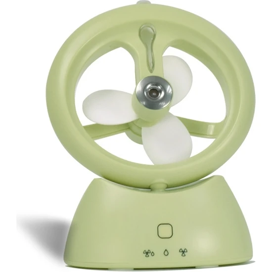 Szykd Mini USB Şarj Edilebilir Sprey Fan Öğrenci Yurt Ofis Masaüstü Sessiz Fan Buzlu Matcha Green (Yurt Dışından)