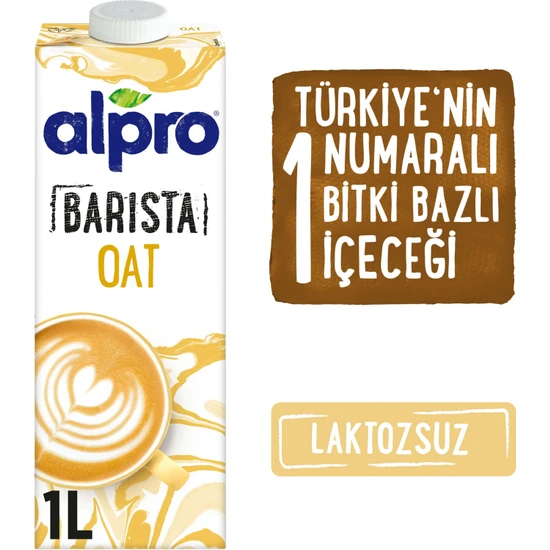 Alpro Barista Yulaf Sütü 1lt Laktozsuz Bitkisel Vegan Süt