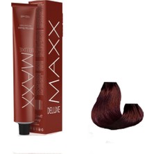 Maxx Deluxe Tüp Boya 4.65 Şarap Kızılı 60 ml x 4 Adet + Sıvı Oksidan 4 Adet