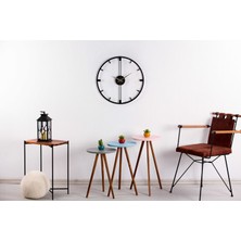 Gowpenart Conflate Metal Siyah Duvar Saati 1,5 mm Kalınlık