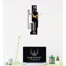 Gowpenart Pearl Metal Siyah Duvar Saati 1,5 mm Kalınlık