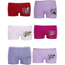 6 Adet Düz Baskılı Kız Çocuk Boxer 402