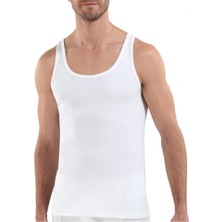 Erkek Atlet %100 Pamuk 2'li Beyaz 9485 Blackspade