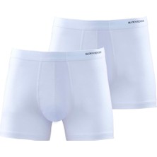Erkek Boxer loose Fit 2'li Beyaz 9626 Blackspade