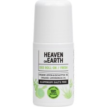 Heaven on Earth%100 Doğal Organik Roll On Aluminyum Tuzları Içermez Fresh 50 ml Vegan