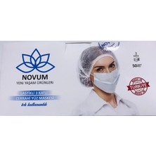 Novum Maske 3 Katlı Lastikli , Beyaz , 50 'li Kutu