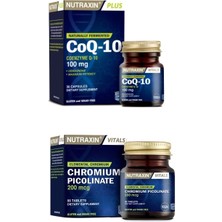 Co Q-10 (100 Mg) 30 Kapsül + Krom Minerali Içeren Gıda Takviyesi 90 Tablet