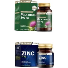 Nutraxin Milk Thistle 60 Tablet + Çinko ( Zinc ) Takviyesi 15 Mg 100 Tablet