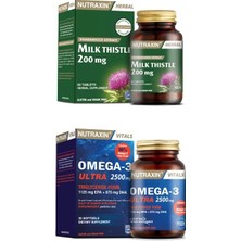 Nutraxin Milk Thistle 60 Tablet + Omega 3 Ultra 2500 Mg 30 Kapsül