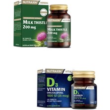 Nutraxin Milk Thistle 60 Tablet + D3 Vitamini 1000 Iu 120 Tablet
