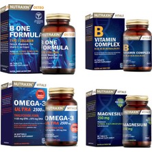 B-One Formula 90 Tablet +Omega 3 Ultra 2500 Mg 30 Kapsül  B Vitamin Complex +Magnezyum