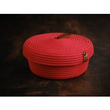 Joyso Çok Amaçlı Kapaklı Pamuk Ip Sepet 20 x 8 cm