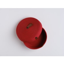 Joyso Çok Amaçlı Kapaklı Pamuk Ip Sepet 20 x 8 cm