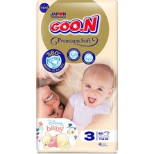 Goon Premium Soft Bebek Bezi Beden:3 (7-12 kg) Midi 200 Adet Jumbo Mega Paket