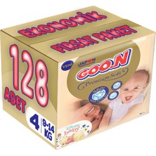 Goon Premium Soft Bebek Bezi Beden:4 (9-14 kg) Maxi 128 Adet Ekonomik Fırsat Paket