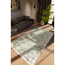 Modern Vizon Dijital Baskı Halı Kaydırmaz Ince Yıkanabilir