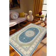 Salon Halısı Salon Halısı Eskitme Haki Kaydırmaz Kesme Yıkanabilir Ince Halı Tüysüz Kilim