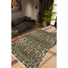 10 Post Online Salon Halısı Modern Eskitme Kahverengi Gri Kaydırmaz Kesme Yıkanabilir Ince Halı Tüysüz Kilim