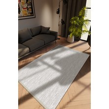 Modern Gri Dijital Baskı Halı Kaydırmaz Ince Yıkanabilir