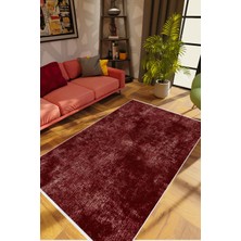 Doku Eskitme Bordo Kaydırmaz Kesme Yıkanabilir Ince Halı