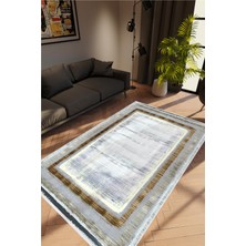 Doku Eskitme Gri Beyaz Kahverengi Kaydırmaz Kesme Yıkanabilir Ince Halı