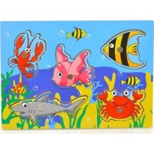 Ahşap Balık Tutma Puzzle Renkli