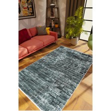 Taş Mermer Eskitme Gri Kaydırmaz Kesme Yıkanabilir Ince Halı