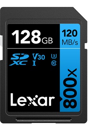Lexar 128GB High-Performance 800X Uhs-I Sdxc Hafıza Kartı (Blue Series)