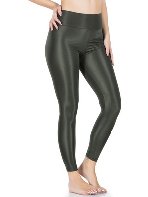 Derya Kurşun Yüksek Bel Parlak Disco Tayt 0595