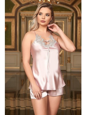 Barina 8688 Bayan Kısa Saten Pudra 6 Lı Set