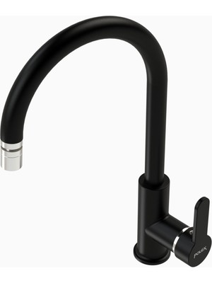 POLEX Cristalux Swan-3 Siyah Mutfak Evye Bataryası