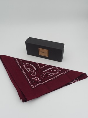 Moxxo Iki'li Paket %100 Coton Desenli Bordo Renk Bandana Unisex Kadın/erkek Model 1