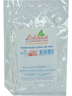 Lokmanavm Plastik Cips Börek Tatlı Şeytan Çatalı Beyaz 100 Adet Paket