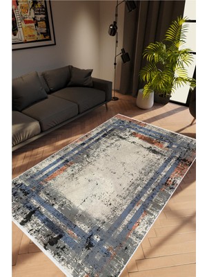 Doku Eskitme Bej Kaydırmaz Kesme Yıkanabilir Ince Halı