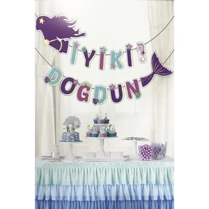 Deniz Kızı Iyi Ki Doğdun Banner Flama Doğum Günü Parti Seti