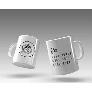Coffee Works Kahve Kupası Beyaz Bardak 1 Adet (COFFEE MUG WHİTE CERAMİC CUP 370 ML)