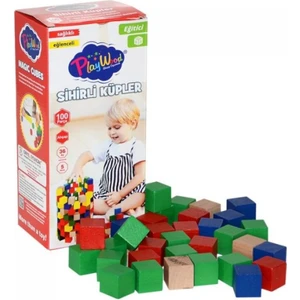 Ahşap 100 Parça Sihirli Küpler
