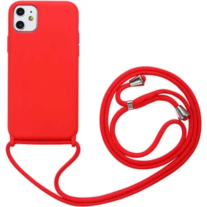 Bilişim Akademi iphone 12MINI Kılıf Boyun Askılı Lansman Silikon Kılıf Kapak