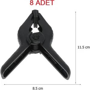 Fon Mandali-Clamp 4.5 Inç Fon Perde Tutucu 8 Adet