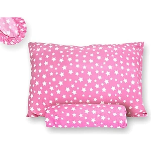 Lastikli Çarşaf ve Yastık Kılıfı Yıldız Desenli