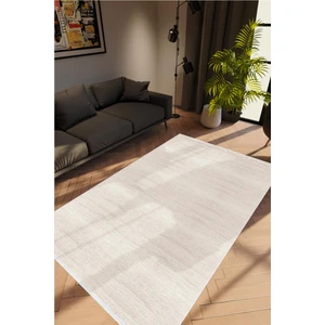 Modern Eskitme Bej Ekru Kaydırmaz Kesme Yıkanabilir Ince Halı