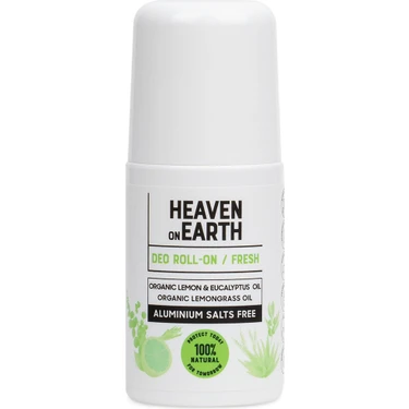 Heaven on Earth%100 Doğal Organik Roll On Aluminyum Tuzları Içermez Fresh 50 ml