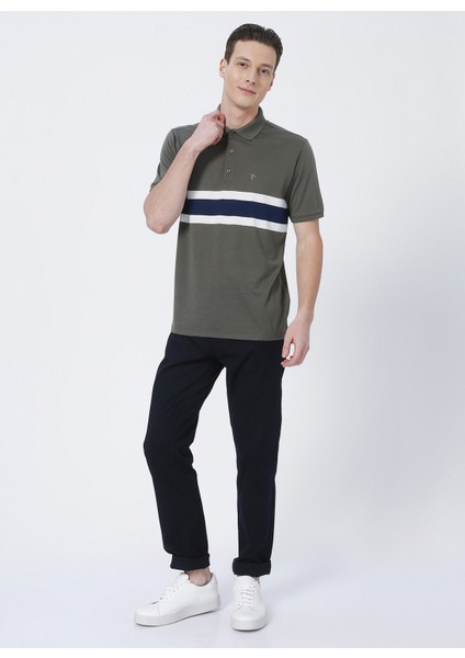Cm T 712 Regular Fit Jakarlı Haki Erkek Polo T-Shirt fiyatları
