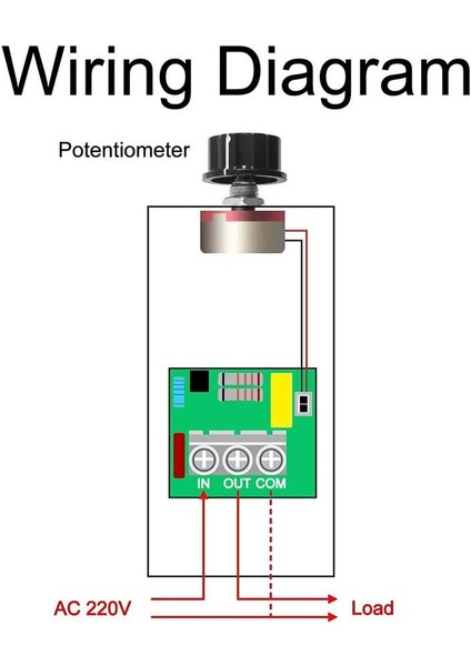 Ac 220V 10000W Motor Dimmer Hız Kontrol Kartı