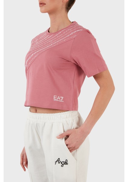 Pamuklu Baskılı Bisiklet Yaka Crop T Shirt Bayan T Shirt 3LTT11 Tjaqz 1413 fiyatları